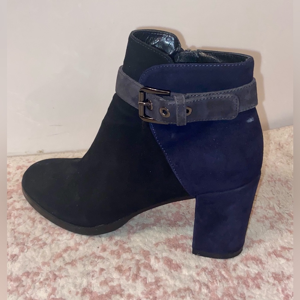 Aquatalia Suede Two Tone Booties